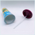 12oz/16oz Cup Disposable Colorful Plastic Coffee Mugs for Promotion